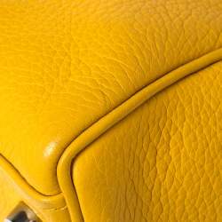 Hermes Jaune Ambre Togo Leather Palladium Hardware Shoulder Kelly 42 Bag