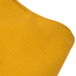 Hermes Jaune Ambre Togo Leather Palladium Hardware Shoulder Kelly 42 Bag