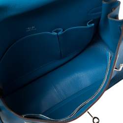 Hermes Blue Zanzibar Togo Leather Palladium Hardware Jypsiere 37 Bag