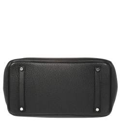 Pre Owned Hermes Black Togo Leather Palladium Hardware Birkin 35 Bag