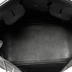 Pre Owned Hermes Black Togo Leather Palladium Hardware Birkin 35 Bag