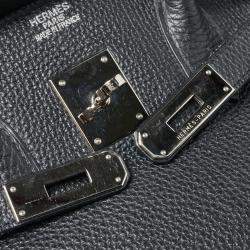 Pre Owned Hermes Black Togo Leather Palladium Hardware Birkin 35 Bag