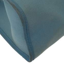 Pre Owned Hermes Natural/Blue Lin Canvas and Leather Herbag Zip 31 Bag