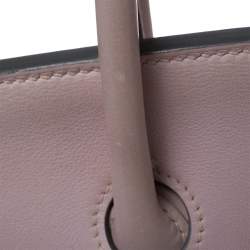 Hermes Rose Dragee Swift Leather Palladium Hardware Birkin 35 Bag