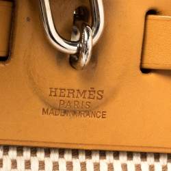 Pre Owned Hermes Natural/Toile Canvas and Leather 2 in 1 Herbag PM Bag