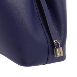 Pre Owned Hermes Bleu Encre/Brique/Black Epsom Leather Picotin Lock Tressage PM Bag