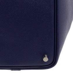 Pre Owned Hermes Bleu Encre/Brique/Black Epsom Leather Picotin Lock Tressage PM Bag