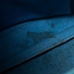 Pre Owned Hermes Blue Izmir Courchevel Leather Trim 31 Bag