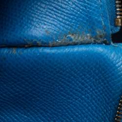 Pre Owned Hermes Blue Izmir Courchevel Leather Trim 31 Bag