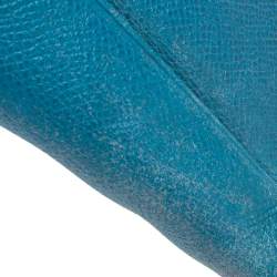Pre Owned Hermes Blue Izmir Courchevel Leather Trim 31 Bag