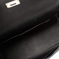 Pre Owned Hermes Black Togo Leather Palladium Hardware Kelly Retourne 28 Bag
