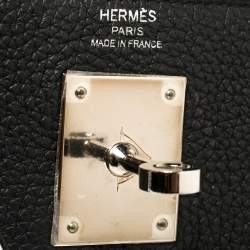 Pre Owned Hermes Black Togo Leather Palladium Hardware Kelly Retourne 28 Bag