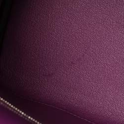 Pre Owned Hermes Anemone Evercolor Leather Palladium Hardware Kelly Retourne 28 Bag