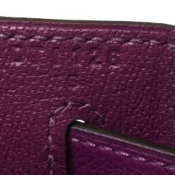 Pre Owned Hermes Anemone Evercolor Leather Palladium Hardware Kelly Retourne 28 Bag