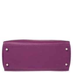 Pre Owned Hermes Anemone Evercolor Leather Palladium Hardware Kelly Retourne 28 Bag