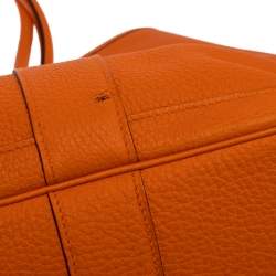 Pre Owned Hermes Orange Negonda Leather Garden Party 36 Bag