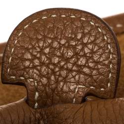 Pre Owned Hermes Gold Togo Leather Evelyne III GM Bag