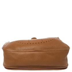 Pre Owned Hermes Gold Togo Leather Evelyne III GM Bag