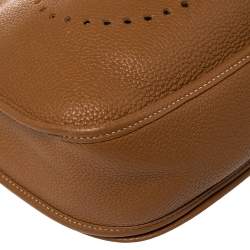 Pre Owned Hermes Gold Togo Leather Evelyne III GM Bag