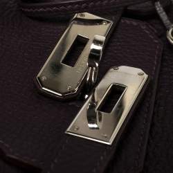 Hermes Raisin Clemence Leather Palladium Hardware Birkin 30 Bag