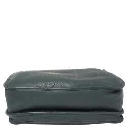 Pre Owned Hermes Bleu Orage Taurillon Clemence Leather Evelyne III GM Bag