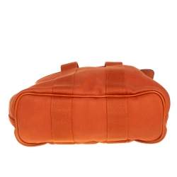 Pre Owned Hermes Orange Canvas and Leather Valparaiso PM Bag