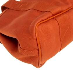 Pre Owned Hermes Orange Canvas and Leather Valparaiso PM Bag