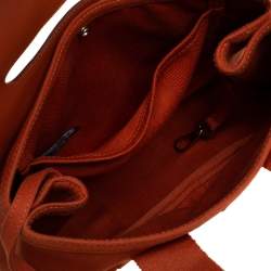 Pre Owned Hermes Orange Canvas and Leather Valparaiso PM Bag