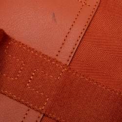 Pre Owned Hermes Orange Canvas and Leather Valparaiso PM Bag