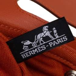 Pre Owned Hermes Orange Canvas and Leather Valparaiso PM Bag