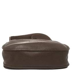 Pre Owned Hermes Cacao Togo Leather Evelyne III GM Bag