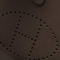 Pre Owned Hermes Cacao Togo Leather Evelyne III GM Bag