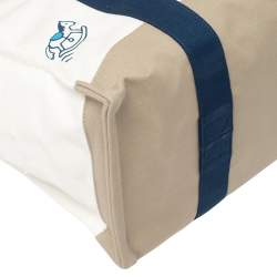 Pre Owned Hermes Bleu Marine Canvas Adada Nappy Bag