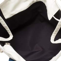 Pre Owned Hermes Bleu Marine Canvas Adada Nappy Bag