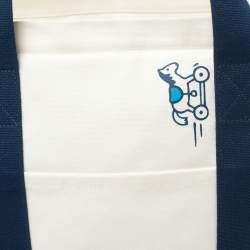 Pre Owned Hermes Bleu Marine Canvas Adada Nappy Bag