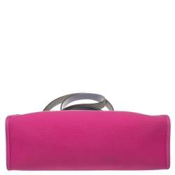 Pre Owned Hermes Magnolia/Bleu Saphir Canvas and Leather Herbag Zip 31 Bag