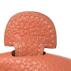 Pre Owned Hermes Rose Tea Taurillon Clemence Leather Evelyne III PM Bag
