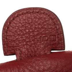 Pre Owned Hermes Rouge Vif Clemence Leather Evelyne III GM Bag