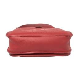Pre Owned Hermes Rouge Vif Clemence Leather Evelyne III GM Bag