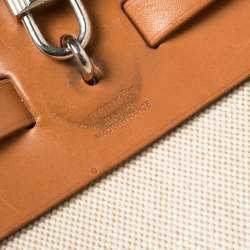 مملوكة مسبقًا Hermes Natural/Toile Canvas and Leather Herbag 2 in 1 39 Bag