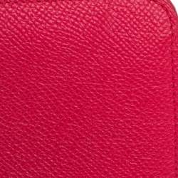 Pre Owned Hermes Bougainvillea Epsom Calfskin Silk'In Compact Wallet
