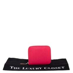 Pre Owned Hermes Bougainvillea Epsom Calfskin Silk'In Compact Wallet