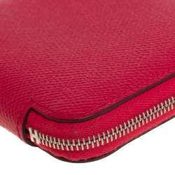 Pre Owned Hermes Bougainvillea Epsom Calfskin Silk'In Compact Wallet