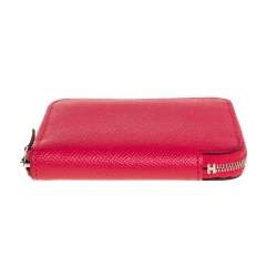Pre Owned Hermes Bougainvillea Epsom Calfskin Silk'In Compact Wallet