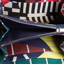 Pre Owned Hermes Bougainvillea Epsom Calfskin Silk'In Compact Wallet