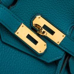 Hermes Cobalt Taurillion Clemence Leather Gold Hardware Birkin 35 Bag