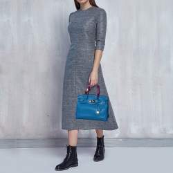 Hermes Blue Birkin	Izmir Clemence Leather Gold Hardware Birkin 30 Bag with Twilly