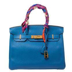 Hermes Orange Togo Leather Gold Hardware Birkin 30 Bag with Twilly Scarf  Hermes | The Luxury Closet