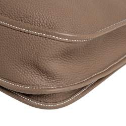 Pre Owned Hermes Taupe Grey Togo Leather Evelyne III PM Bag
