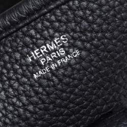 Pre Owned Hermes Prunoir Taurillon Clemence Leather Evelyne III PM Bag